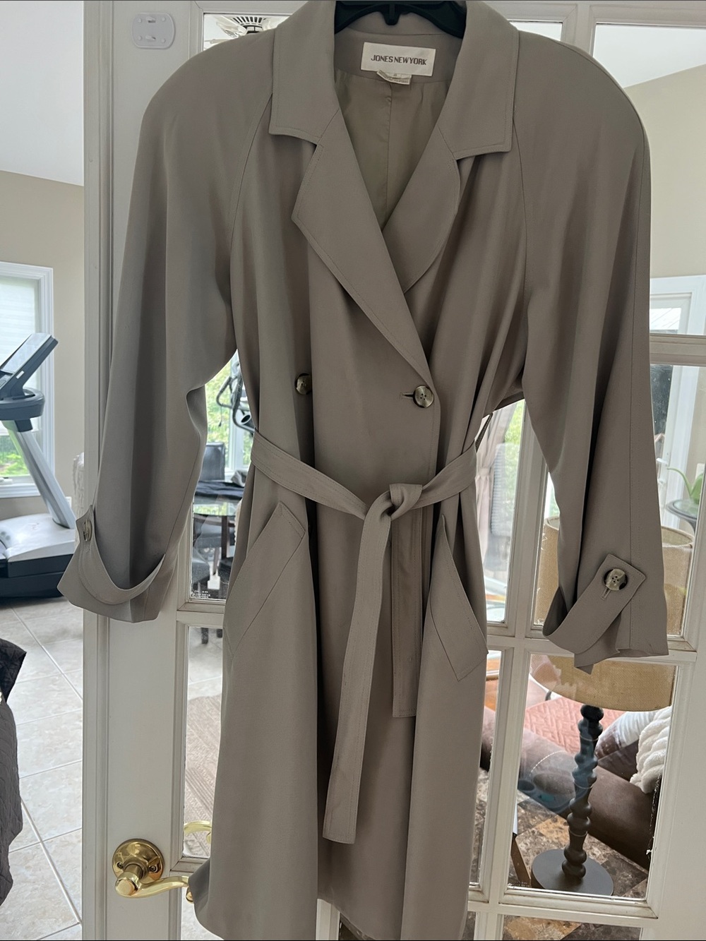 Jones New York Taupe Trench Coat with Belt